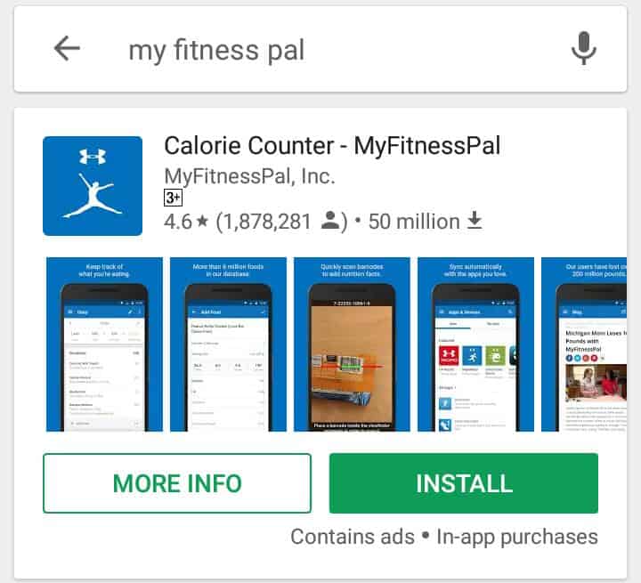cost of my fitness pal