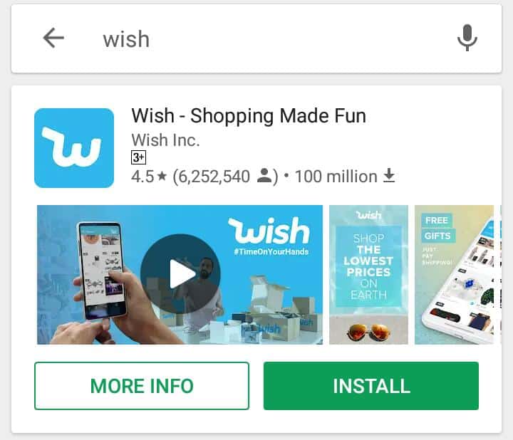تحميل تطبيق wish للشراء من الإنترنت للأندرويد